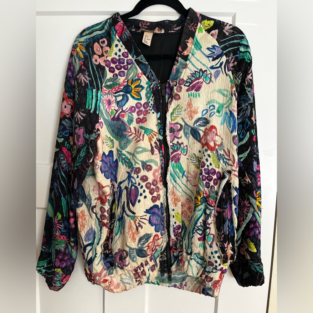 H&M colorful quetzal jacket